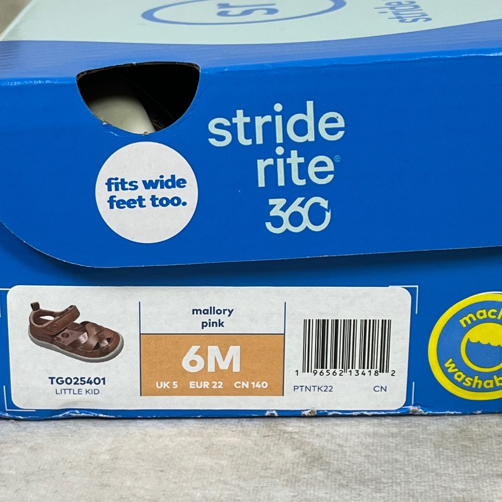 New Stride Rite Rose Gold Sparkle Mary Jane Sandals Toddler Girls Size 6 medium - Picture 6 of 6